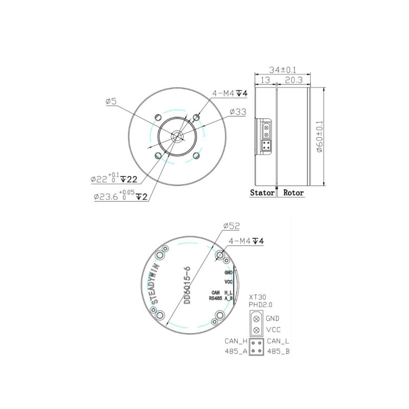 Direct Drive Servo Motor Robotics - Pan/tilt, estabilizador de carga, módulo de