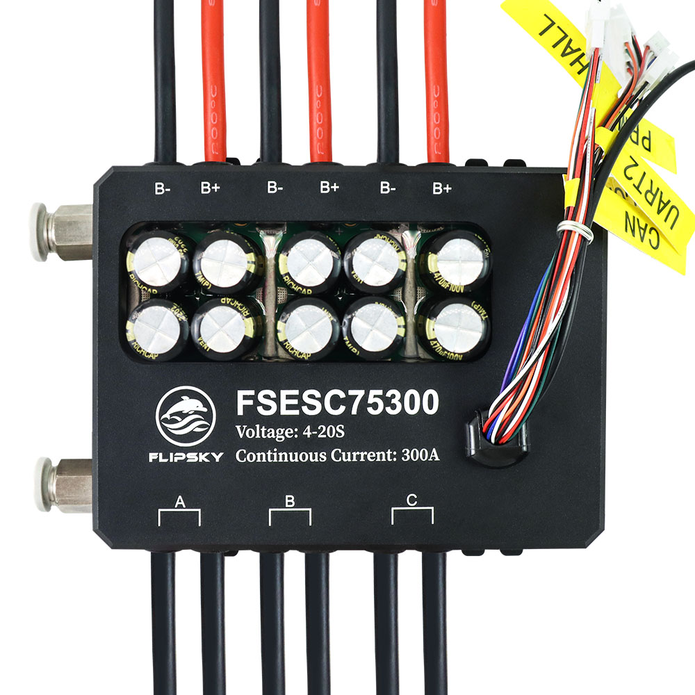 Vesc 75300 High Current Esc - Flipsky-carcasa de refrigeración por agua para